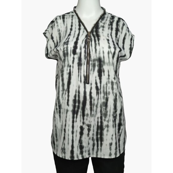 Michael Kors Tops - Michael Kors Womens Small Tie-Dye Top With Zipper Accent